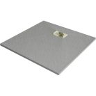 HD Marco+ Gray 90x90 SMC kompozit slim szögletes kőhatású zuhanytálca, arany színű ráccsal, 2,6 cm magas, szifon nélkül