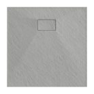 HD Marco Gray 90x90 SMC kompozit slim szögletes kőhatású zuhanytálca, 2,6 cm magas, szifonnal
