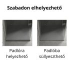 HD Marco Gray 90x90 SMC kompozit slim szögletes kőhatású zuhanytálca, 2,6 cm magas, szifonnal