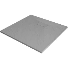  HD Marco Gray 80x80/90x90 SMC kompozit slim szögletes kőhatású zuhanytálca, 2,6 cm magas, szifon nélkül