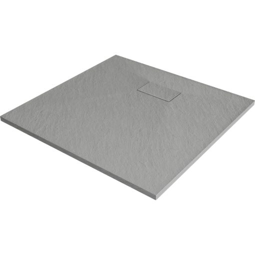 HD Marco Gray 80x80/90x90 SMC kompozit slim szögletes kőhatású zuhanytálca, 2,6 cm magas, szifon nélkül