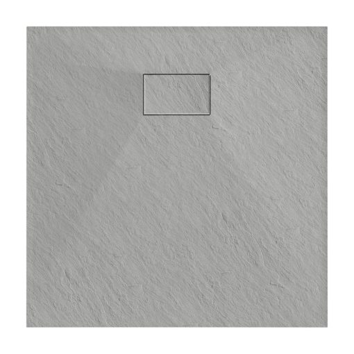 HD Marco Gray 80x80/90x90 SMC kompozit slim szögletes kőhatású zuhanytálca, 2,6 cm magas, szifon nélkül