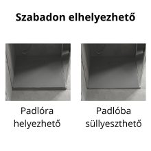 HD Marco Gray 80x80/90x90 SMC kompozit slim szögletes kőhatású zuhanytálca, 2,6 cm magas, szifon nélkül