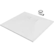 HD Marco White 70x70 SMC kompozit slim szögletes kőhatású zuhanytálca, 2,6 cm magas, szifonnal