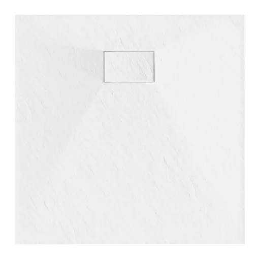 HD Marco White 70x70 SMC kompozit slim szögletes kőhatású zuhanytálca, 2,6 cm magas, szifonnal