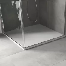 HD Marco White 70x70 SMC kompozit slim szögletes kőhatású zuhanytálca, 2,6 cm magas, szifonnal