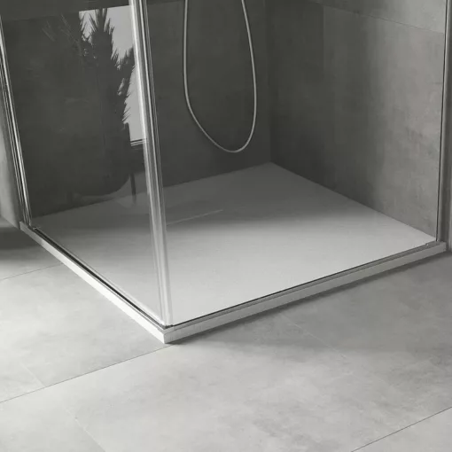 HD Marco White 70x70 SMC kompozit slim szögletes kőhatású zuhanytálca, 2,6 cm magas, szifonnal