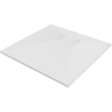 HD Marco White 70x70/80x80/90x90/100x100 SMC kompozit slim szögletes kőhatású zuhanytálca, 2,6 cm magas, szifon nélkül