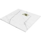 HD Marco+ White Marble 90x90 SMC kompozit slim szögletes kőhatású zuhanytálca, arany színű ráccsal, 2,6 cm magas, szifon nélkül