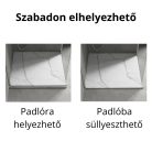 HD Marco White Marble 90x90 SMC kompozit slim szögletes kőhatású zuhanytálca, 2,6 cm magas, szifonnal