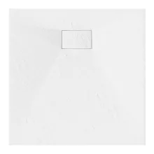 HD Marco White 70x70/80x80/90x90/100x100 SMC kompozit slim szögletes kőhatású zuhanytálca, 2,6 cm magas, szifon nélkül