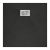 HD Marco+ Black 80x80/90x90 SMC kompozit magasított szögletes kőhatású zuhanytálca, krómozott ráccsal, 15 cm magas, szifon nélkül