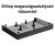HD Marco+ Black 80x80/90x90 SMC kompozit magasított szögletes kőhatású zuhanytálca, krómozott ráccsal, 15 cm magas, szifon nélkül