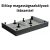   HD Marco Black Marble 80x80/90x90 SMC kompozit magasított szögletes kőhatású zuhanytálca, 15 cm magas, szifon nélkül