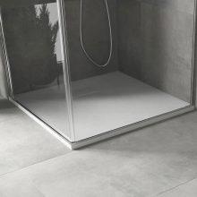 HD Marco White 80x80 SMC kompozit magasított szögletes kőhatású zuhanytálca, 15 cm magas, szifon nélkül