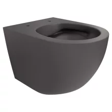 HD Lea Matt Antracit perem nélküli mély öblítésű íves fali WC tető nélkül