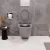   HD Lea Matt Grey perem nélküli mély öblítésű íves fali WC tető nélkül