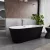   HD Pompei Black ovális térben álló akril kád rózsa arany túlfolyóval és click-clack leeresztővel, 160x75x58 cm