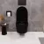   HD Noa Matt Black perem nélküli mély öblítésű íves fali WC compact "A" tetővel és matt fekete zsanérral
