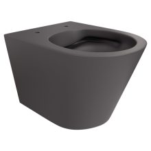 HD Madrid Matt Antracit perem nélküli mély öblítésű íves fali WC tető nélkül