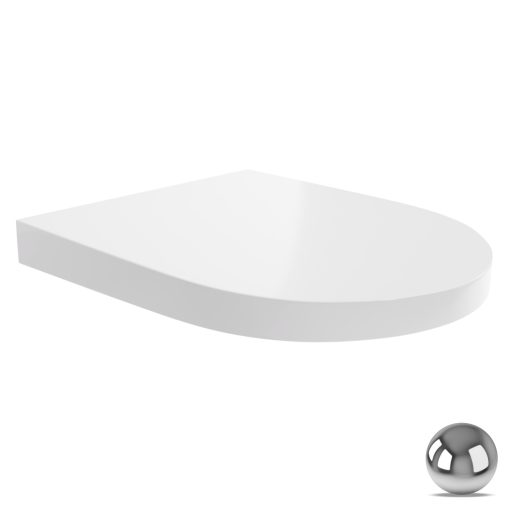 HD Compact "A" Glossy White WC tető fényes króm zsanérral