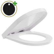 HD Compact "A" Glossy White WC tető matt fekete zsanérral