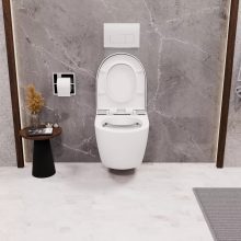 HD Compact "A" Matt White WC tető matt fehér zsanérral
