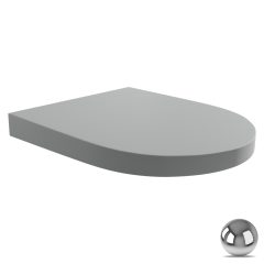   HD Compact "A" Matt Grey WC tető fényes króm zsanérral