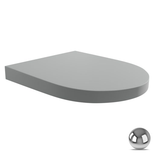 HD Compact "A" Matt Grey WC tető fényes króm zsanérral