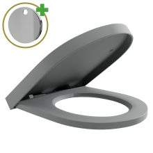 HD Compact "A" Matt Grey WC tető fényes króm zsanérral