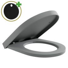 HD Compact "A" Matt Grey WC tető matt fekete zsanérral