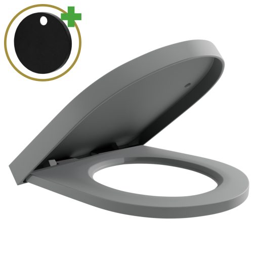 HD Compact "A" Matt Grey WC tető matt fekete zsanérral