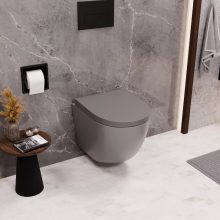 HD Compact "A" Matt Grey WC tető matt fekete zsanérral