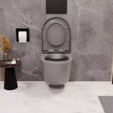 HD Compact "A" Matt Grey WC tető matt fekete zsanérral