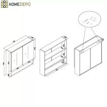 HD Paris Matt White 60 komplett fürdőszoba bútor szett álló mosdószekrénnyel, matt fekete elemekkel, fényes fehér slim mosdóval, tükrös szekrénnyel és magasszekrénnyel