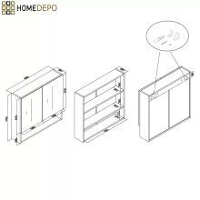 HD Paris Matt White 80 komplett fürdőszoba bútor álló mosdószekrénnyel, fényes króm elemekkel, tölgyfa színű mosdópulttal és tükrös szekrénnyel