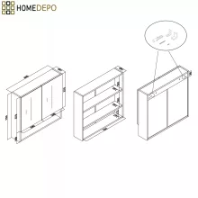 HD Paris Matt White 80 komplett fürdőszoba bútor szett álló mosdószekrénnyel, matt fehér elemekkel, matt fehér mosdópulttal, tükrös szekrénnyel és magasszekrénnyel