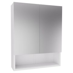   HD Monaco Matt White 60 cm széles fürdőszobai tükrös szekrény, matt fehér színben