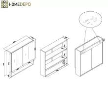 HD Monaco Oak 80 cm széles fürdőszobai tükrös szekrény, matt tölgy színben
