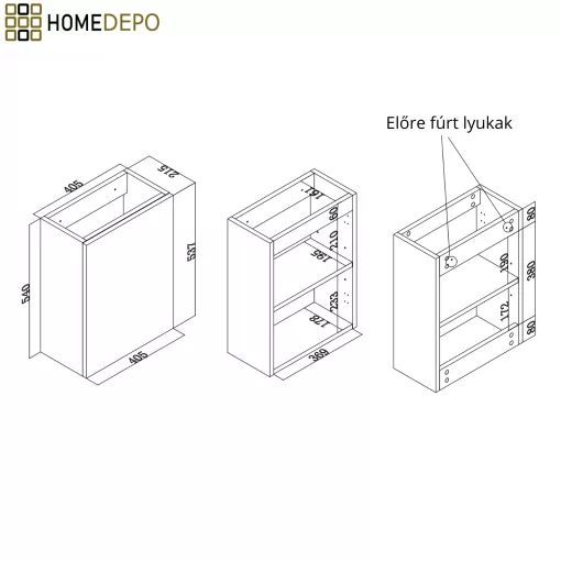 HD Lyon Matt White 40 fali mosdószekrény, matt fehér színben, matt fekete kerámia mosdóval