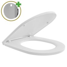 HD Slim "A" Glossy White WC tető fényes króm zsanérral