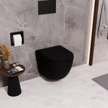 HD Slim "A" Matt Black WC tető matt fekete zsanérral