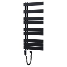 HD Astoria Black 1000x500 mm elektromos design törölközőszárító radiátor 400W-os fűtőpatronnal, matt fekete