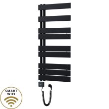 HD Astoria Black 1000x500 mm smart elektromos design törölközőszárító radiátor 400W-os wifi-s fűtőpatronnal, smart funkcióval, matt fekete