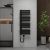 HD Astoria Black 1000x500 mm smart elektromos design törölközőszárító radiátor 400W-os wifi-s fűtőpatronnal, smart funkcióval, matt fekete