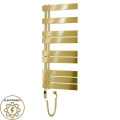   HD Astoria Gold 1000x500 mm elektromos design törölközőszárító radiátor 400W-os fűtőpatronnal, fényes arany