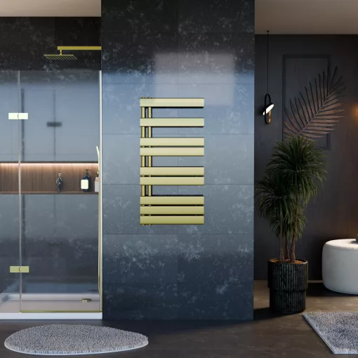 HD Astoria Gold 1000x500 mm design törölközőszárító radiátor, fényes arany