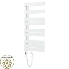   HD Astoria White 1000x500 mm elektromos design törölközőszárító radiátor 400W-os fűtőpatronnal, fényes fehér