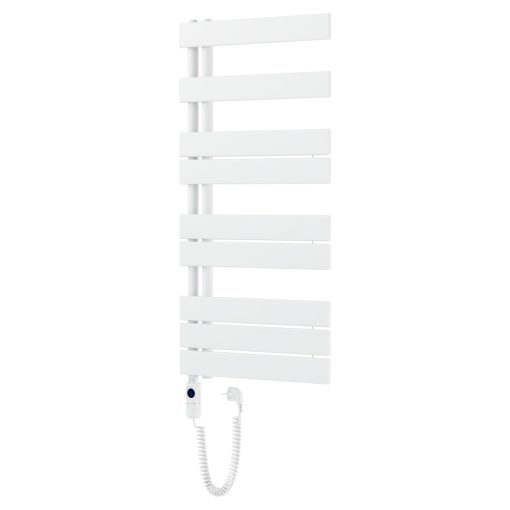HD Astoria White 1000x500 mm elektromos design törölközőszárító radiátor 400W-os fűtőpatronnal, fényes fehér
