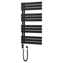 HD Astoria Black 1000x600 mm elektromos design törölközőszárító radiátor 400W-os fűtőpatronnal, matt fekete